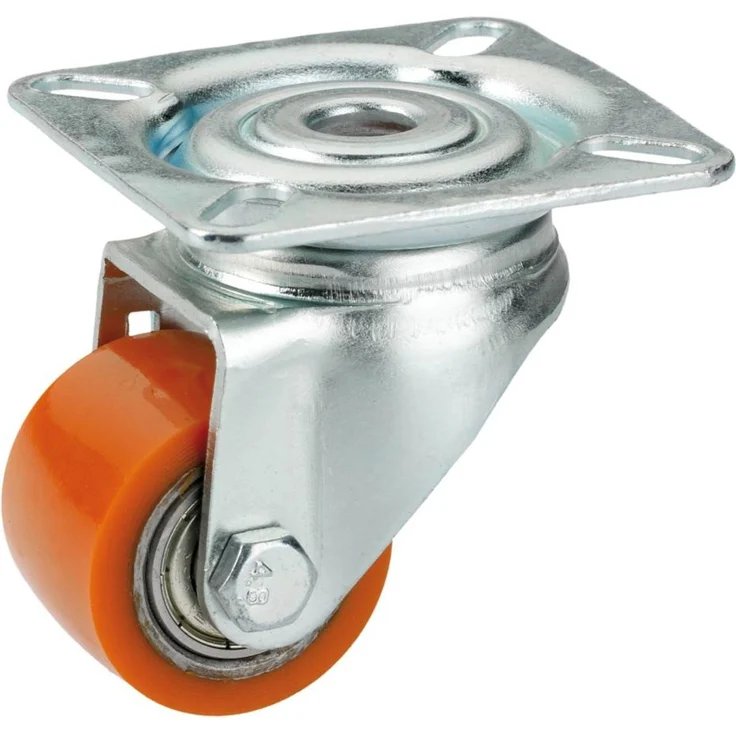 Lenkrolle mit Platte 35 x 25 mm, Tragkr. 100 kg