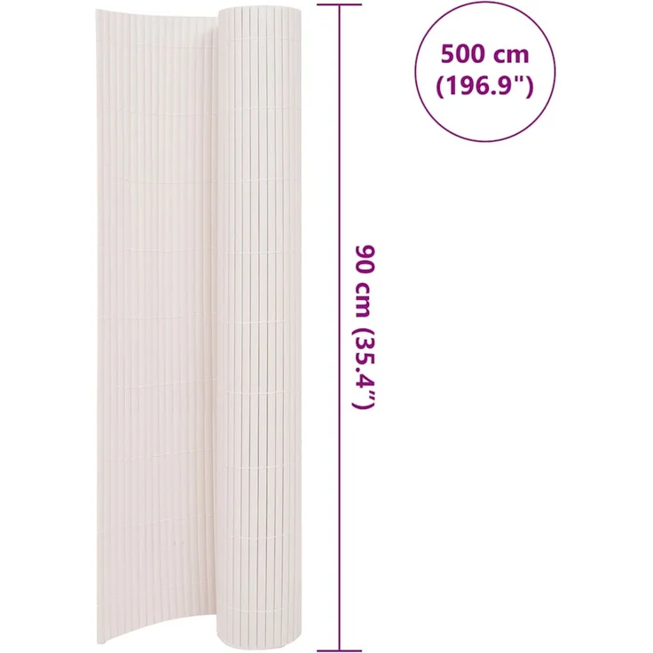 vidaXL Gartenzaun Doppelseitig 90×500 cm Weiß 43627 – Bild 6
