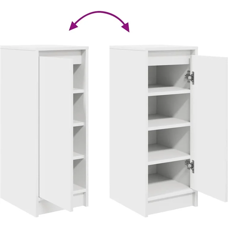 vidaXL Schuhschrank Weiß 29,5x34x76 cm Holzwerkstoff 861859 – Bild 8