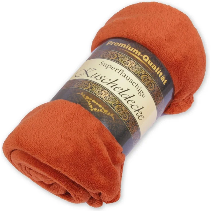 Haustierdecke - Kuscheldecke für Hunde terracotta - ochre 80x120 cm – Bild 6