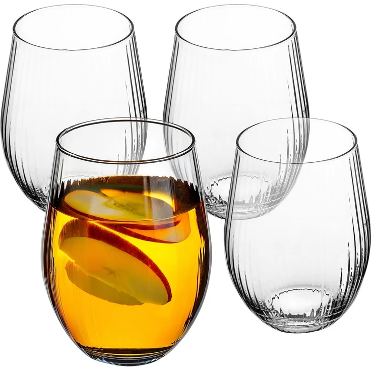 KADAX Wassergläser, Set von 4, Trinkgläser, Saftgläser aus Glas, robuste Gläser für Wasser, Saft, Garten, Party, Drink, Bier, Universalgläser, Cocktailgläser, Getränkegläser – Bild 8