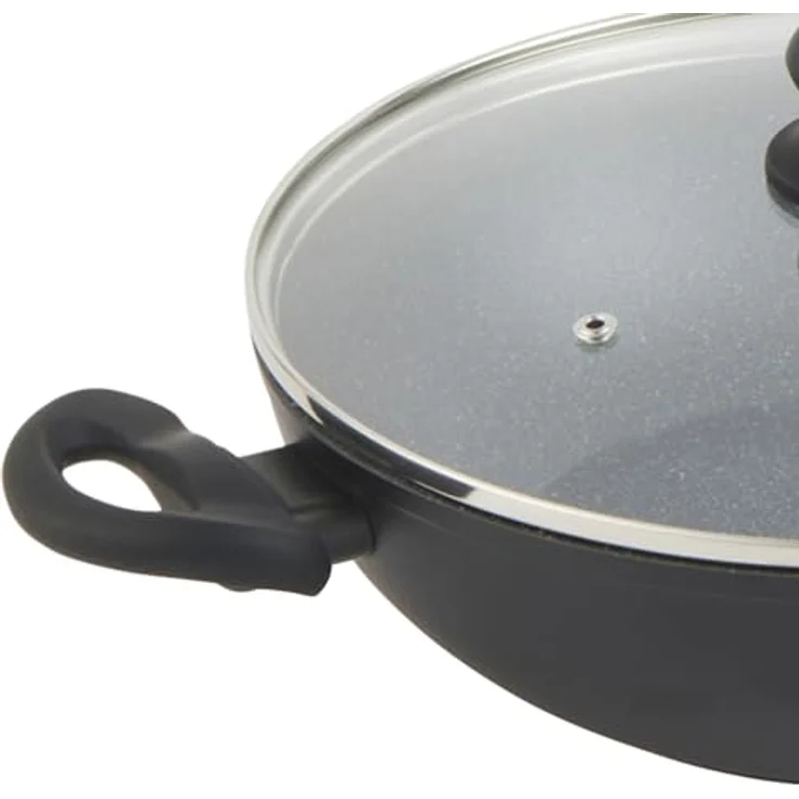 Russell Hobbs RH02812EU7 Metallic Marble Wok - Antihaftpfanne, Familienpfanne sautieren, 28cm große Universal-Kochpfanne, Deckel aus gehärtetem Glas mit Dampfbelüftung, geeignet für Induktionskochfeld – Bild 10