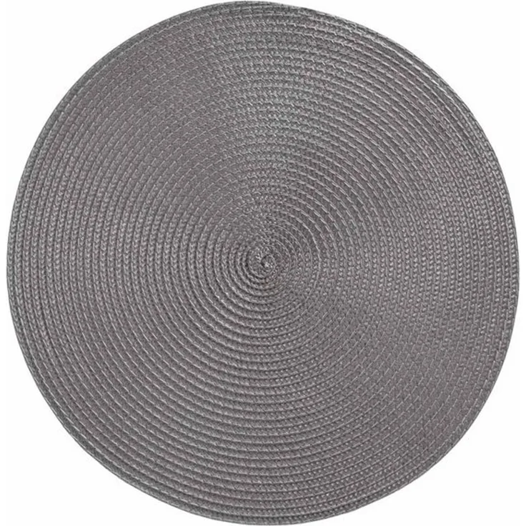 HAC24 Platzset Platzmatte Abwaschbar Tischset Platzdeckchen Tisch Untersetzer, (1-St), Rund, Ø 38 cm, Bast-Optik