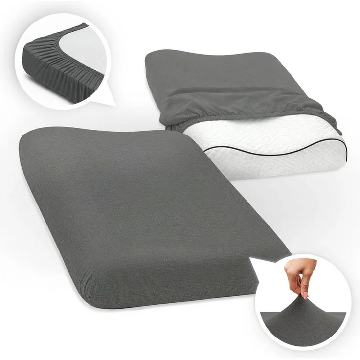 SEI Design Kissenbezüge Kissenbezug Spannbezug 2-er Pack für Gesundheitskissen – 40x60 cm, (2 Stück), Bezug ist geeignet für Nackenkissen ergnonomische Kissen Schlafkissen – Bild 5