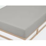 Biberna Jersey-Spannbetttuch, 100 % Baumwolle, Sturmgrau, 1x 140x200 cm - 160x200 cm