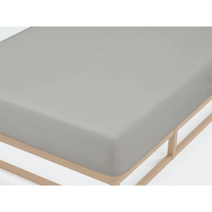 Biberna Jersey-Spannbetttuch, 100 % Baumwolle, Sturmgrau, 1x 140x200 cm - 160x200 cm – Bild 1