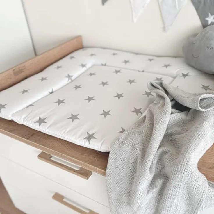 roba Wickelauflage 'Little Stars' 85 x 75 cm - PU beschichtet & 100% phthalatfrei - Weiß – Bild 7