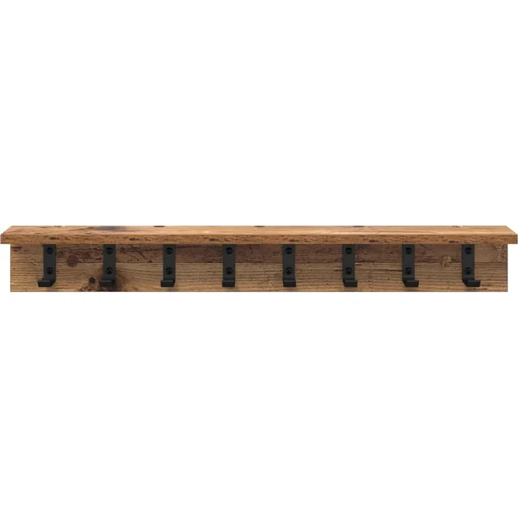 vidaXL Wandmontierter nachttisch Altholz 80 x 10,5 x 10,5 cm 874369 – Bild 5