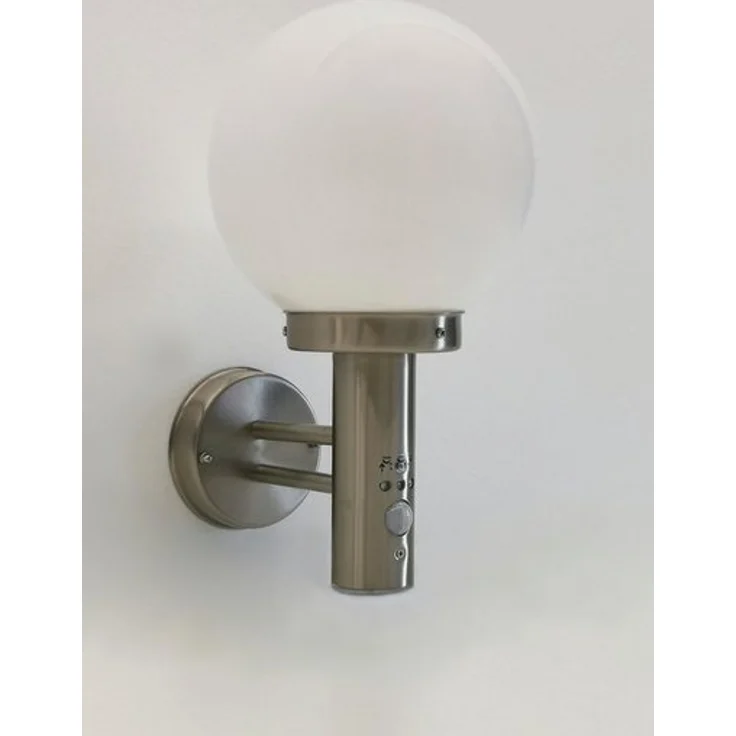 TRANGO LED Außen-Wandleuchte, 8005-PIRL LED IP44 Sensor Außenleuchte inkl. 1x 4-5 Watt E27 LED Leuchtmittel 3000K warmweiß *BO* Wandleuchte mit Bewegungsmelder Sensor, aus Edelstahl und Kunststoff, Wegbeleuchtung, Wandlampe – Bild 4
