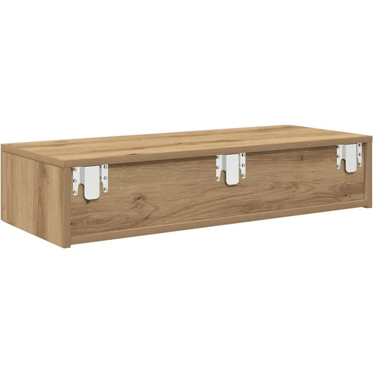 Wandregal, Bücherregal Wand mit Schubladen Artisan-Eiche 80 x 33 x 17 cm Holzwerkstoff – Bild 6