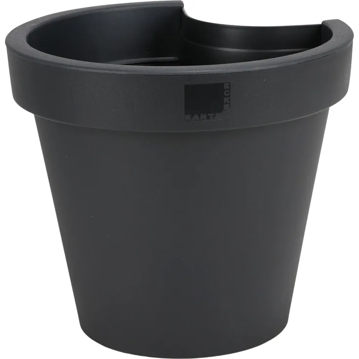 9x Regenrinnentopf Ø 24cm Blumentopf für Fallrohr schwarz Pflanzenkorb