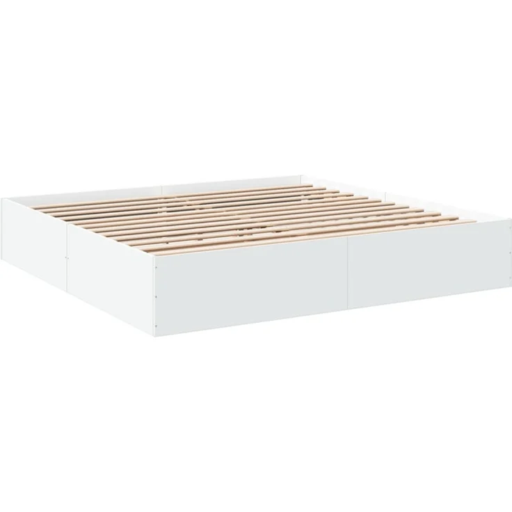 vidaXL Bettgestell Weiß 180x200 cm Holzwerkstoff 3280993 – Bild 3
