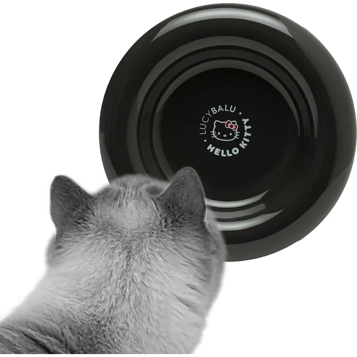 LucyBalu Futternapf DROP Katzennapf aus Porzellan - Hello Kitty Edition