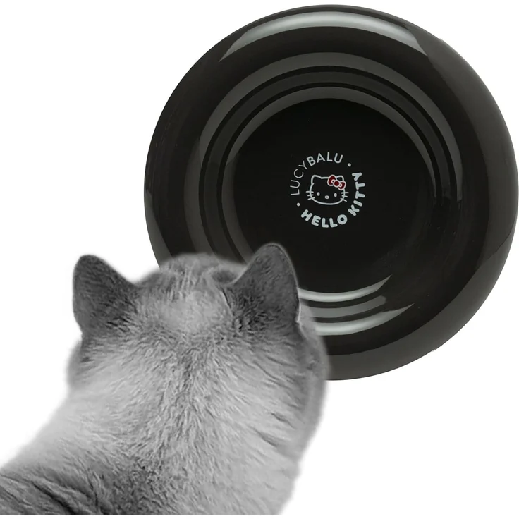 LucyBalu Futternapf DROP Katzennapf aus Porzellan - Hello Kitty Edition