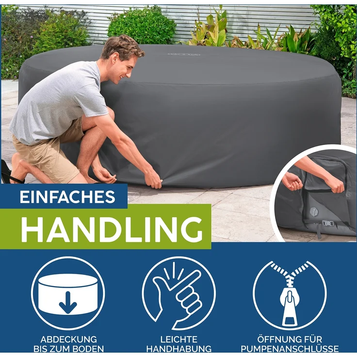 LAY-Z-SPA® Xtras EnergySense™ Plus Thermo-Komplettabdeckung Ø 236 x 71 cm, rund – Bild 4