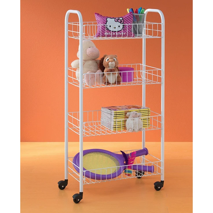 METALTEX 340634 Pisa Allzweckwagen mit 4 Etagen / Rollregal, Höhe 84 cm – Bild 7