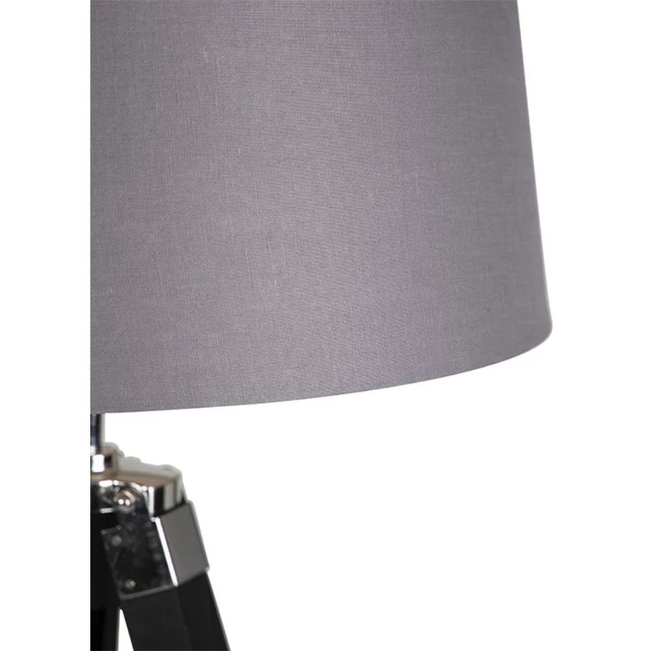 Qazqa Stehlampe Tripod, ohne Leuchtmittel, E27, Weiß, Industrie, Holz, 1-flammig – Bild 2