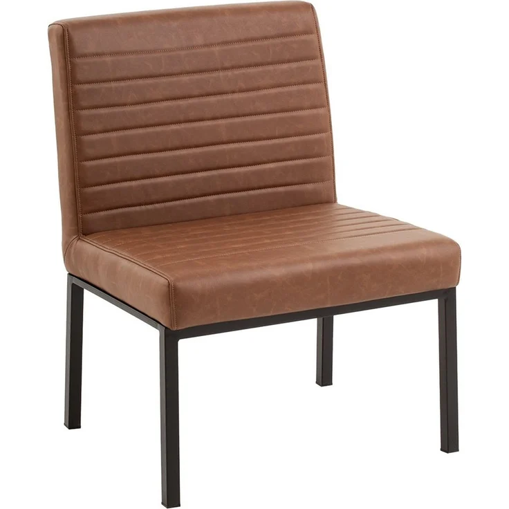 Esszimmerstuhl Woodkings Wingston XXL Stuhl braun Kunstleder Metallgestell Schwerlaststuhl bis 250 kg extrabreit Polsterstuhl 69x94x62 cm – Bild 1
