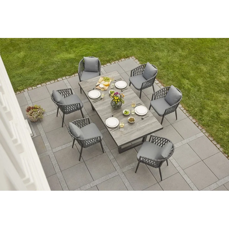 LC Garden Garten-Essgruppe Unicamo Sunrepo Dining Set III 7tlg. Ausziehtisch, (6-tlg) – Bild 1