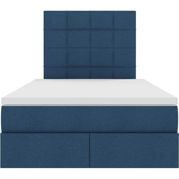 vidaXL LED-Speicherbett mit Matratze Blau 120 x 190 cm Stoff 3372407 – Bild 8