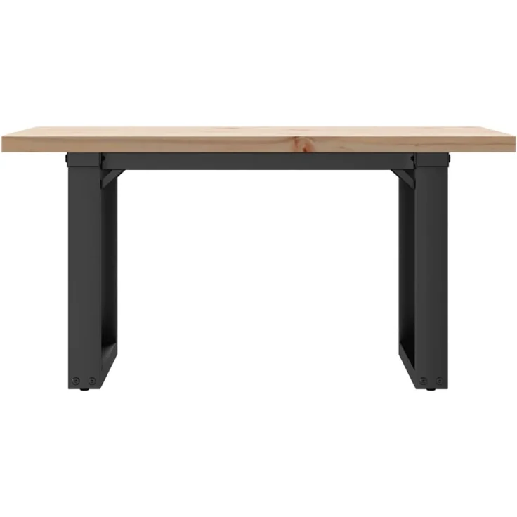 Couchtisch Sofatisch, O-Gestell 80 x 50 x 40,5 cm Massivholz Kiefer & Stahl d329e – Bild 4