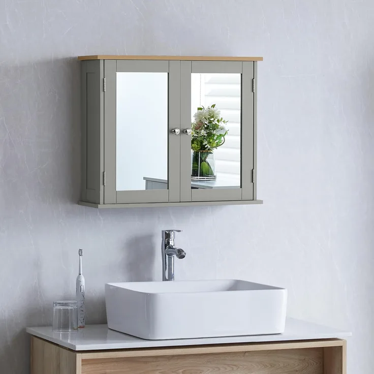 Bath Vida Hoch-& Midischränke fürs Bad, Mitteldichte Holzfaserplatte, Weiß, Standard