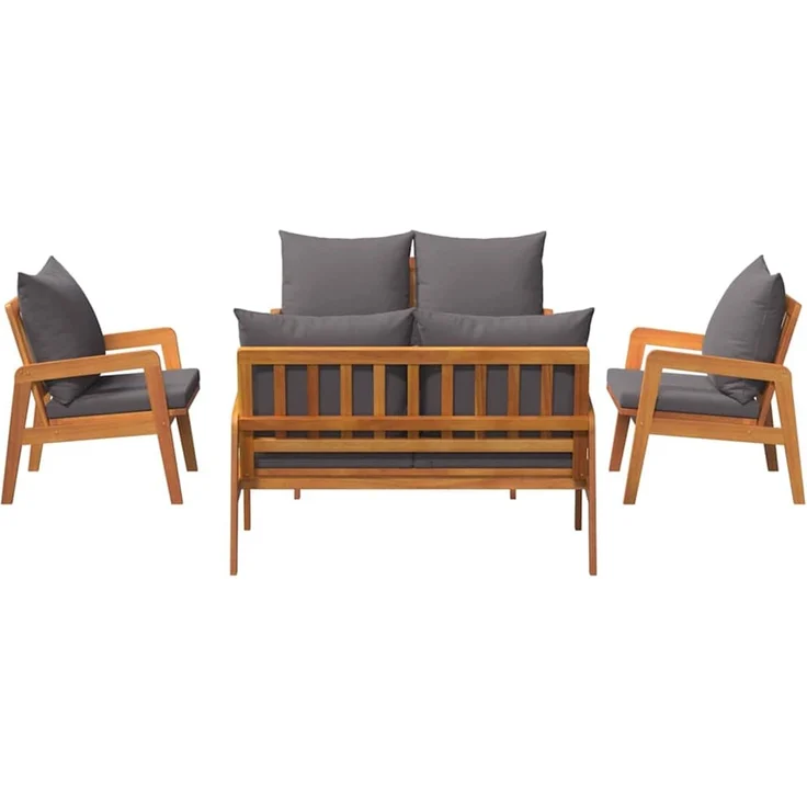 vidaXL Bistrogarnitur 5 Stk. Braun Massivholz Akazie 3328610 – Bild 8