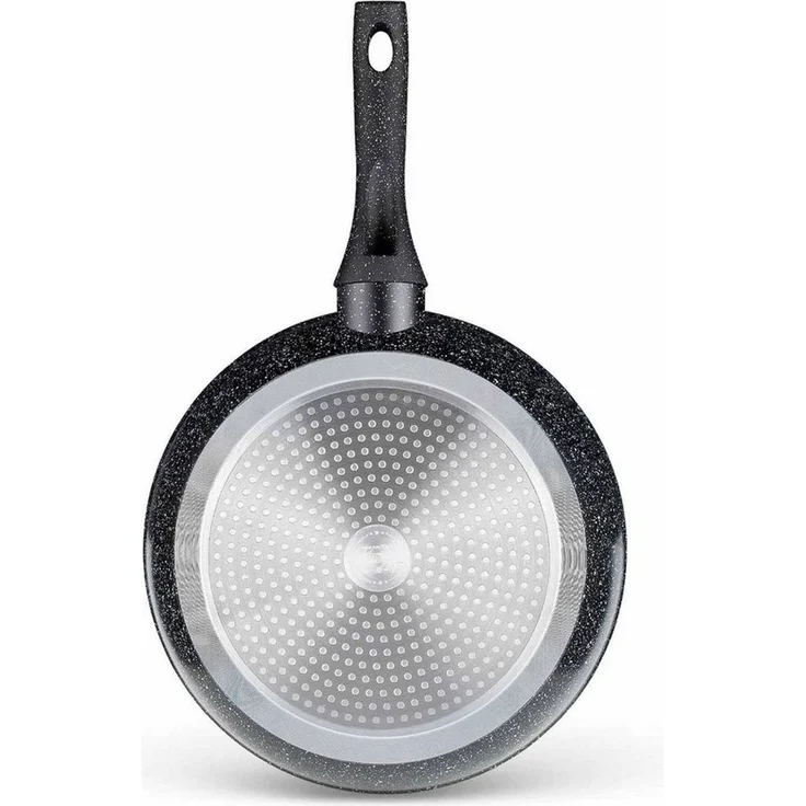 BEM Pfannen-Set Pfannen mit Glasdeckeln (20, 24, 28 cm), Aluminium und Antihaftbeschichtung (Set, 6-tlg, komfortable und hitzebeständige Griffe), für alle Herdarten geeignet – Bild 3