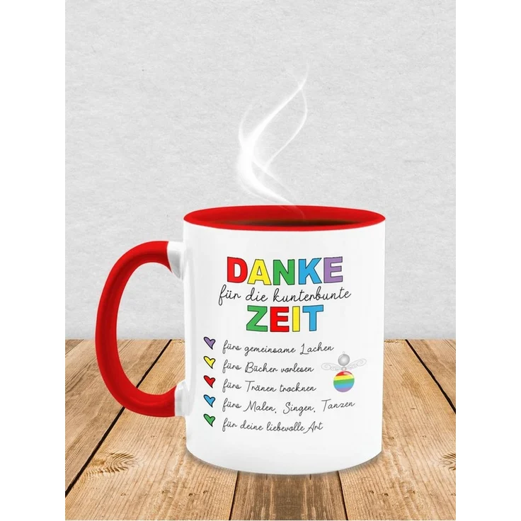 Shirtracer Tasse Danke für die kunterbunte Zeit, Abschiedsgeschenk Erzieherin, Erzieh, Keramik, Erzieher – Bild 4