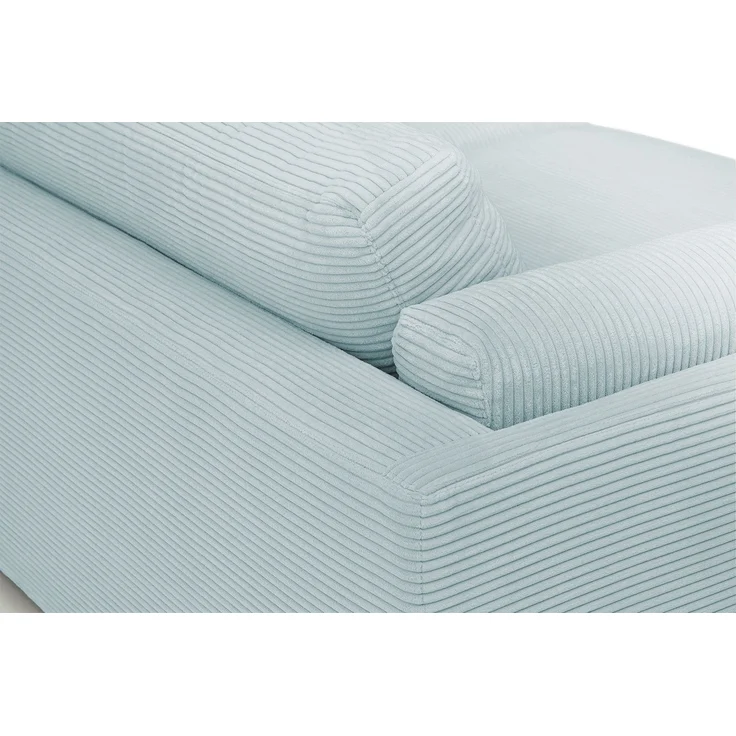 KAWOLA Big Sofa RAINA Cord hellblau 85 x 150 x 254 cm – Bild 5