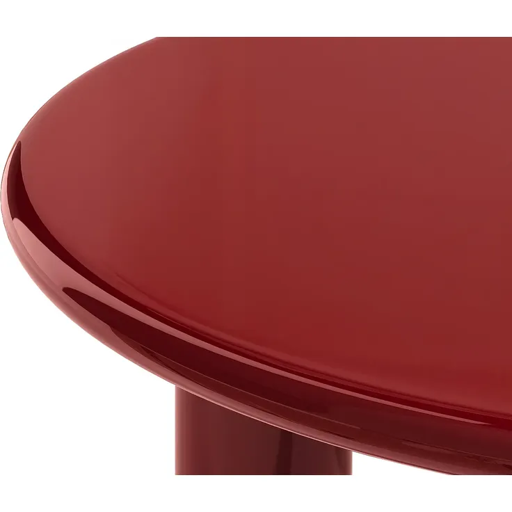 Vente-unique - BENESA Couchtisch Holz, Platte Rot - B 90 cm x H 40 cm x L 90 cm – Bild 3