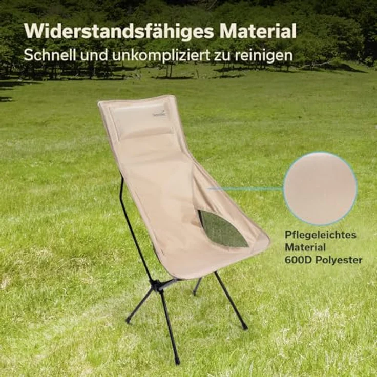 Skandika Campingstuhl Campingstuhl Solig, Klappstühle, Stuhl für Camping, Outdoor, Balkon – Bild 7