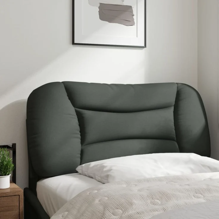 vidaXL Kopfteil-Kissen Dunkelgrau 90 cm Stoff – Bild 6