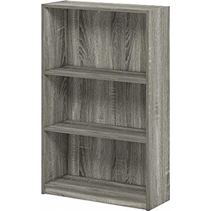 Furinno JAYA Einfaches Bücherregal, Französisches Eichengrau, 24. 13x62. 23x102. 36 cm – Bild 8