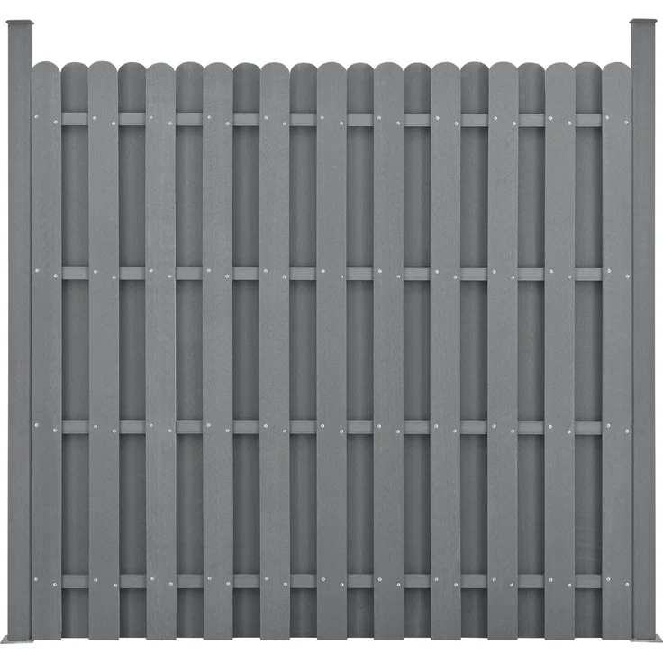WPC Gartenzaun 185x193 cm Grau [neu. holz] – Bild 3