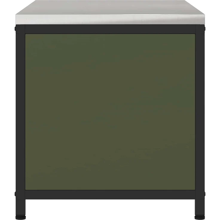 vidaXL Küchenaufbewahrung mit Regal Olive Grün 60 x 50 x 92 cm Stahl 874999 – Bild 8
