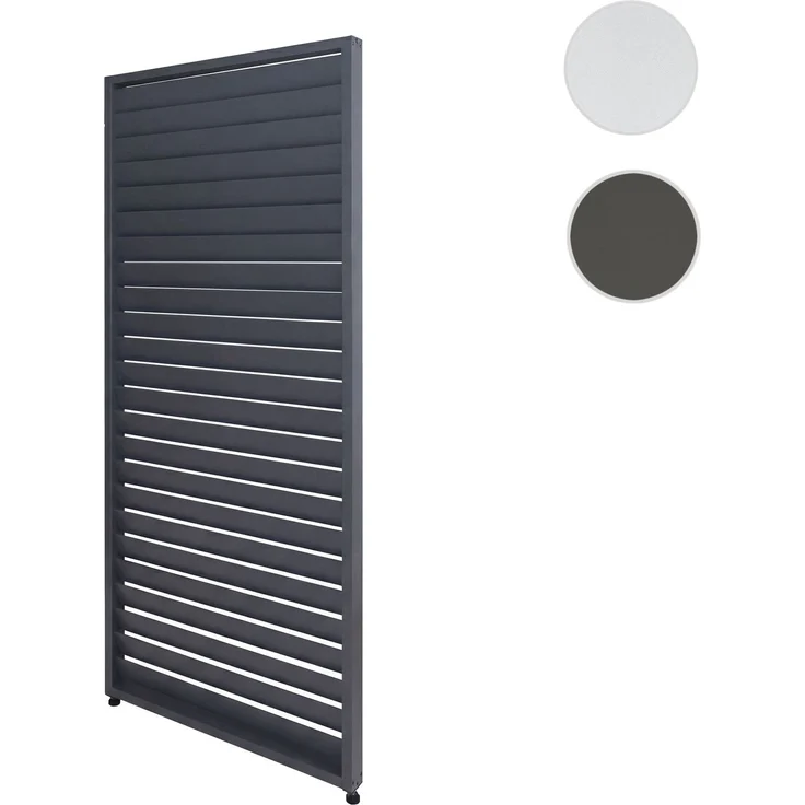 Lamellenwand für Pergola HWC-P65, Lamellenpaneel Modul Paneel Seitenwand, Aluminium 220x90cm ~ anthrazit – Bild 10