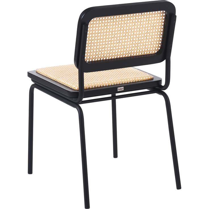 Esszimmerstuhl 2er Set CORVALLIS Polyrattan Schwarz – Bild 6