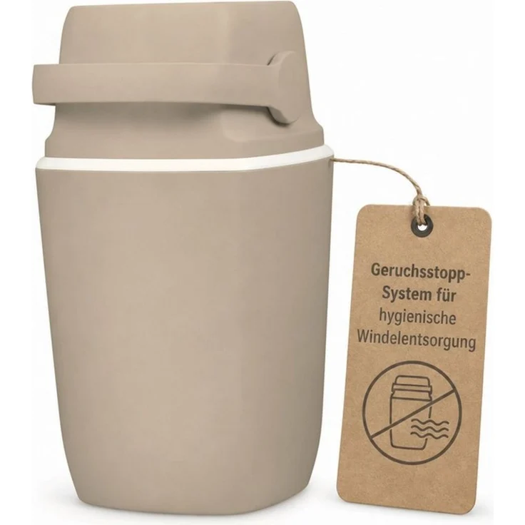 AirWell Windeleimer Geruchsdicht & Windel Blaubaer - Wickeleimer, mit Geruchsstopp-System, Einhändige Bedienung, Windeleimer Windelmülleimer, 23 Windeln Fassungsvermögen, Mülleimer Badezimmer – Bild 1