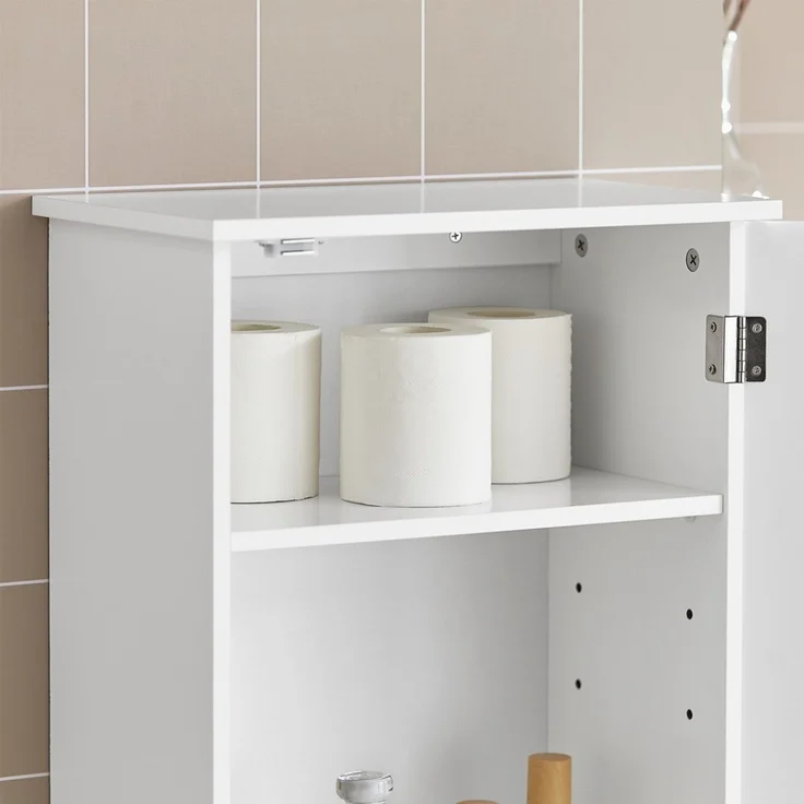 SoBuy BZR19-W Hängeschrank, MDF, Lackiert, Weiß, 40 x 52 x 23 cm – Bild 7
