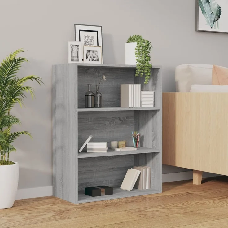 Hängeschrank, Badschrank, Küchenschrank Grau Sonoma 69,5 x 32,5 x 90 cm – Bild 3