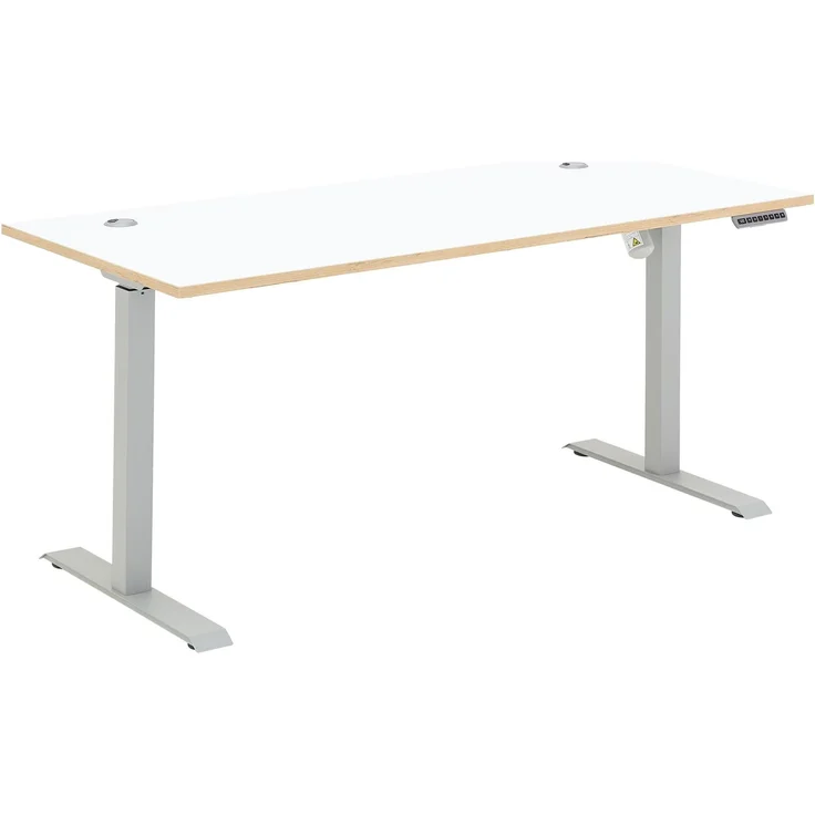 Höhenverstellbarer Schreibtisch MEMPHIS Weiß - 160 x 77 cm – Bild 1