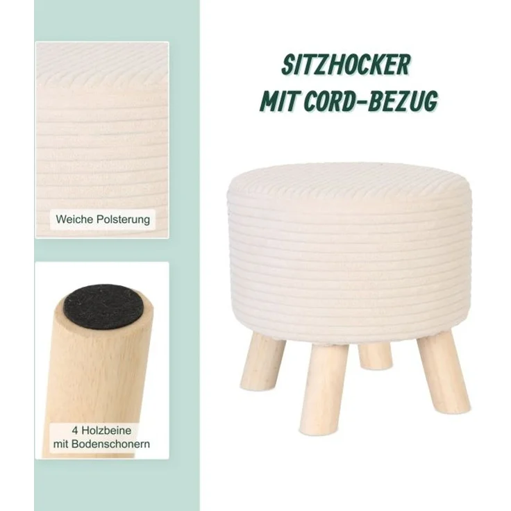 Relaxdays Hocker Cord – Bild 5