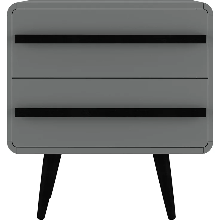 Nachtkommode >Oskar< in Grau - 51x54x39cm (BxHxT) – Bild 4