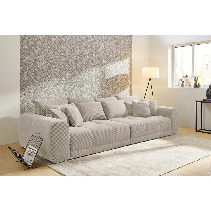 Jockenhöfer Gruppe Big-Sofa Moldau, Inklusive loser Rücken- und Zierkissen, frei im Raum stellbar – Bild 2