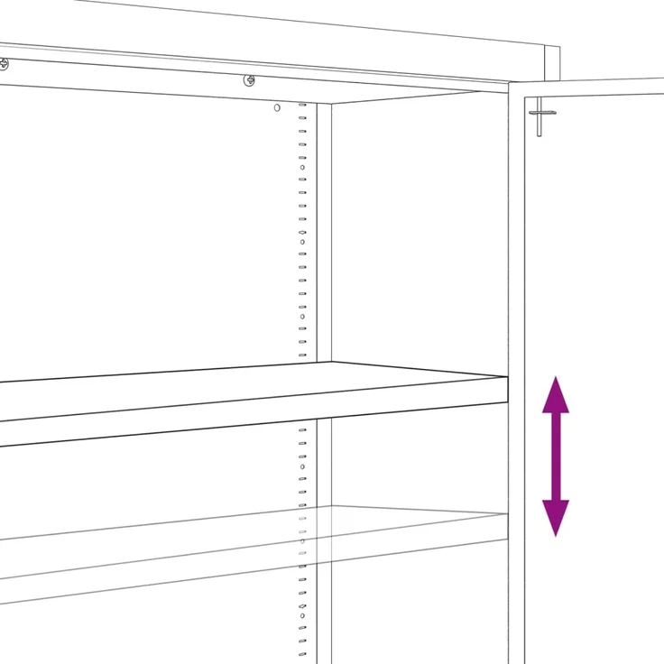 vidaXL Aktenschrank Anthrazit 90x40x180 cm Stahl 3188331 – Bild 10