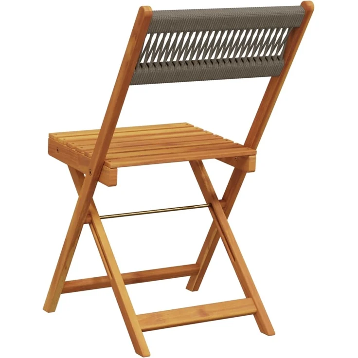 vidaXL Gartenstühle 8 Stk. Klappbar Grau Massivholz Akazie 3214606 – Bild 5