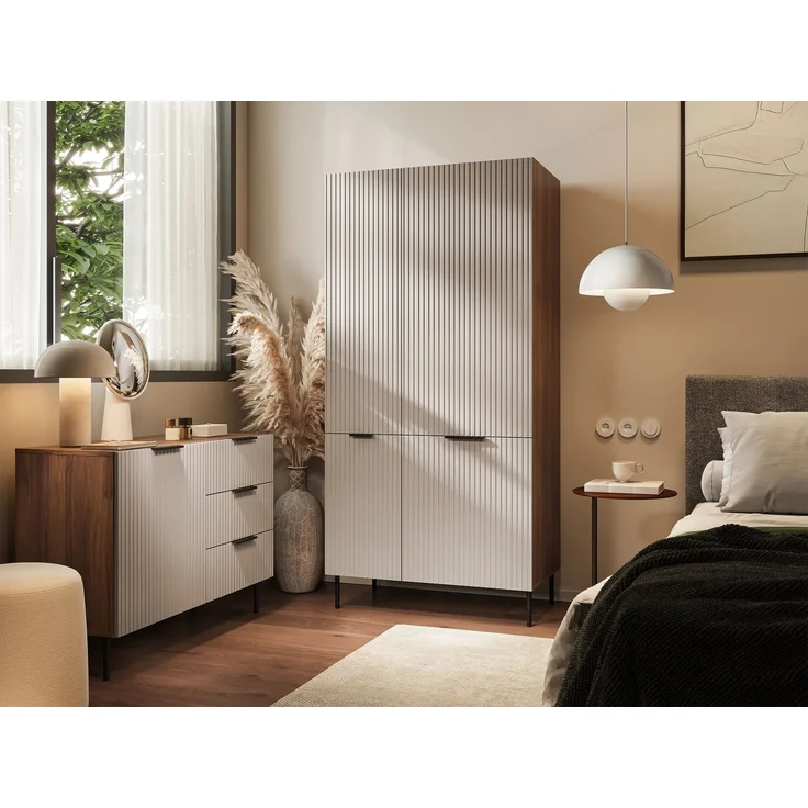 Schlafzimmer-Set Aocale III (Farbe: Nuss Warmia / Cashmere) – Bild 1