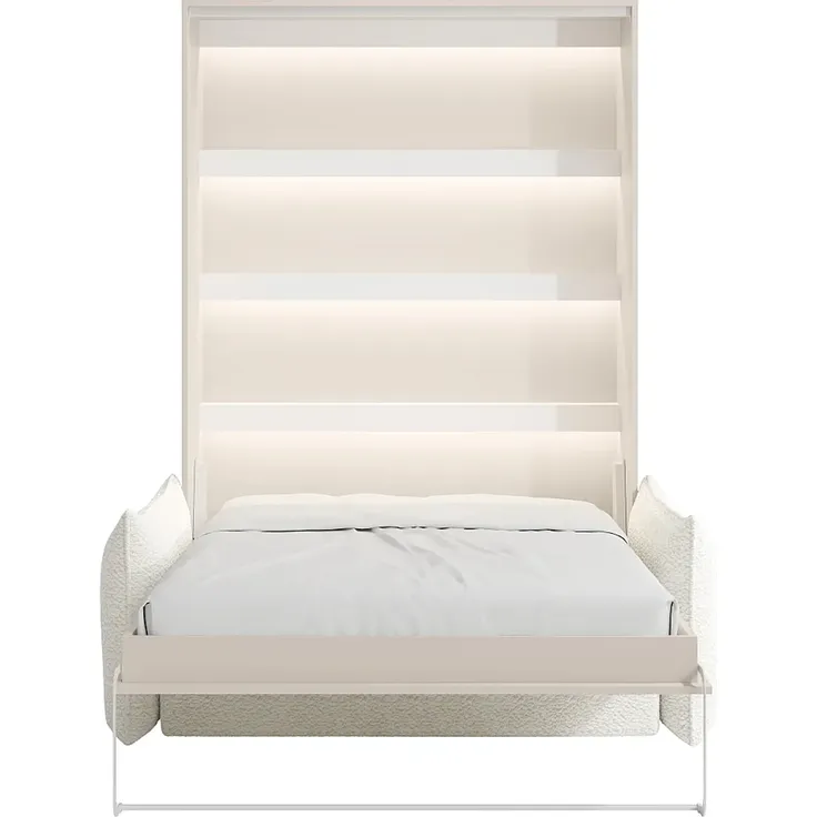 Vente-unique - RAPILI Bett Holz, Platte Beige - B 133 cm239,2 cm x H 225,2 cm x L 200 cm – Bild 4