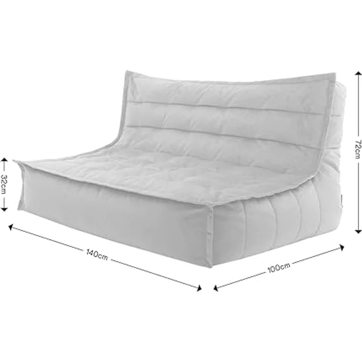 icon Sitzsack Sofa XXL aus Samt „Kota", 100x140x72cm, Made in Germany, für Erwachsene, XXL Sitzsack – Bild 4